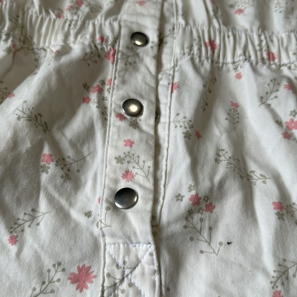 CELEBRITY PINK Romper Women XXLWhite Floral Denim Boiler Suit 1 piece - Picture 3 of 8